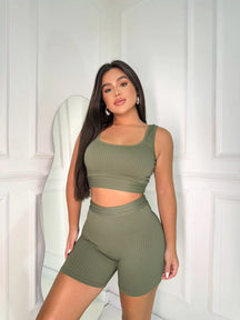 CONJUNTO SHORTS CANELADO 3D