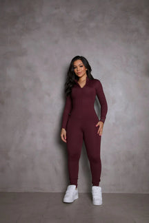 Macacão Manga Longa Poli com Ziper LR